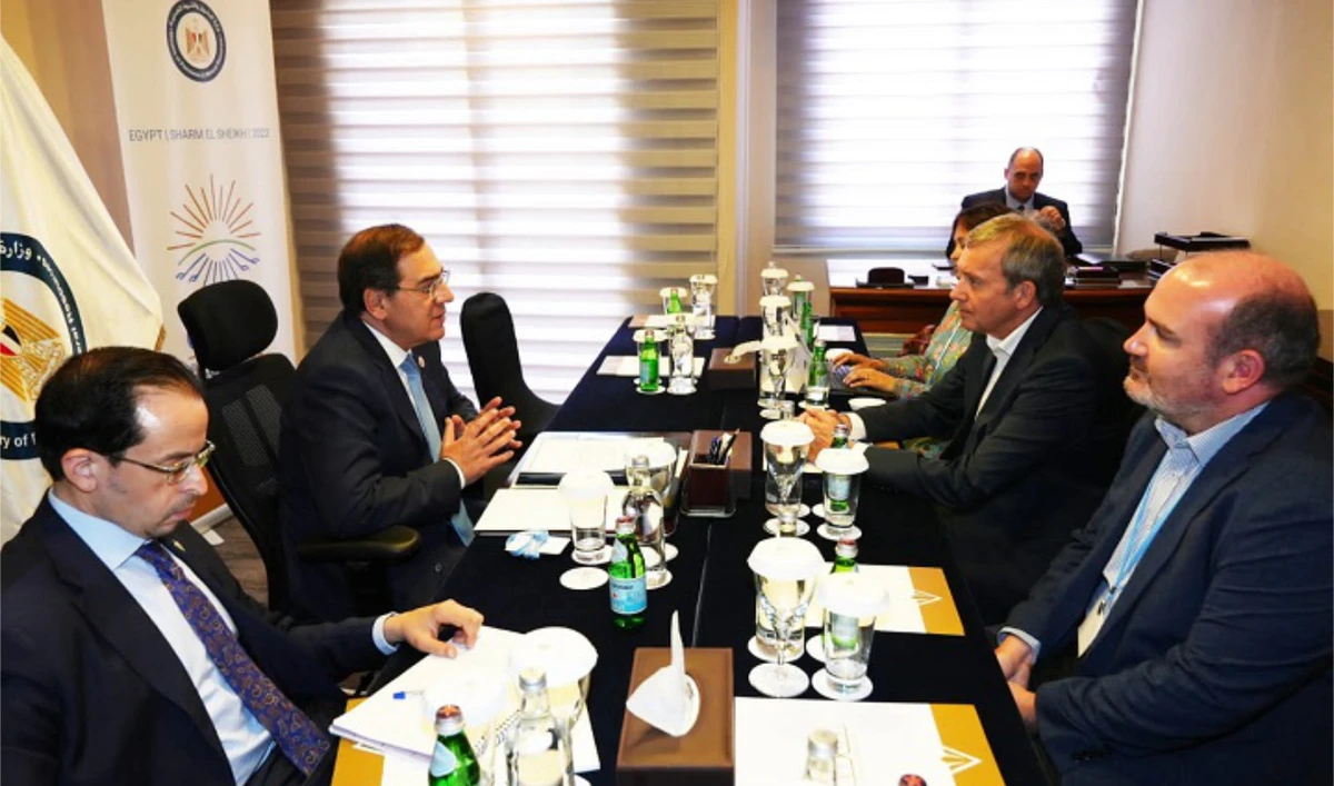Petroleum and Mineral Resources Minister Tarek El-Molla and Australian Environment and Climate Action Minister Reece Whitby met on the sidelines of COP27 in Sharm El-Sheikh. (@MOPEgypt)