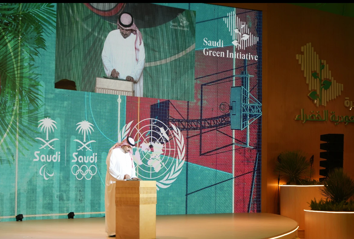 Prince Fahad Bin Jalawi talked up the importance of sport's "soft power" and how it can be harnessed to highlight the Kingdom's climate change objectives. (AN Photo)