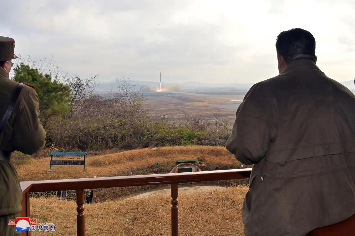 Kim jong Un stressed the need to have the US and its allies realize that their military steps against North Korea would ‘lead to their self-destruction.’ (KCNA via KNS/AFP)