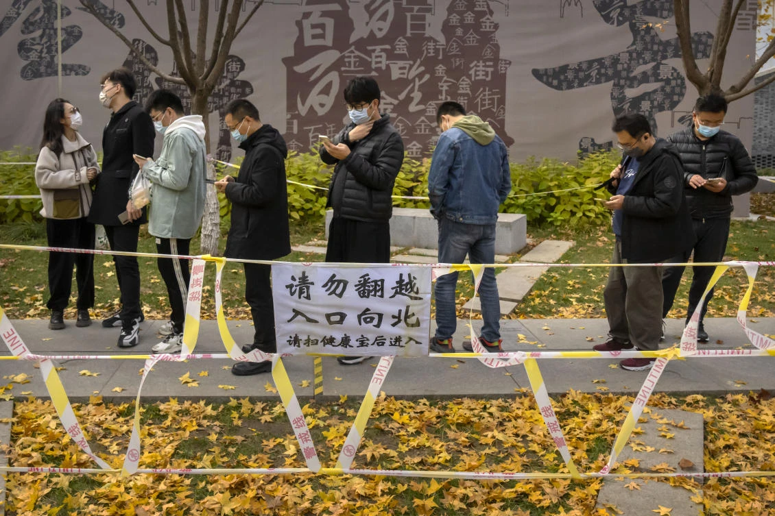 Beijing authorities are on high alert in the hope of preventing the numerous omicron variant outbreaks in other cities from spreading to the capital. (AP)