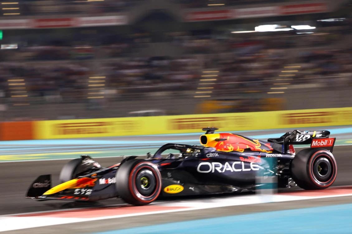 Red Bull’s Dutch driver Max Verstappen drives during the qualifying session on the eve of the Abu Dhabi F1 Grand Prix at the Yas Marina Circuit in Abu Dhabi on Saturday. (AFP)