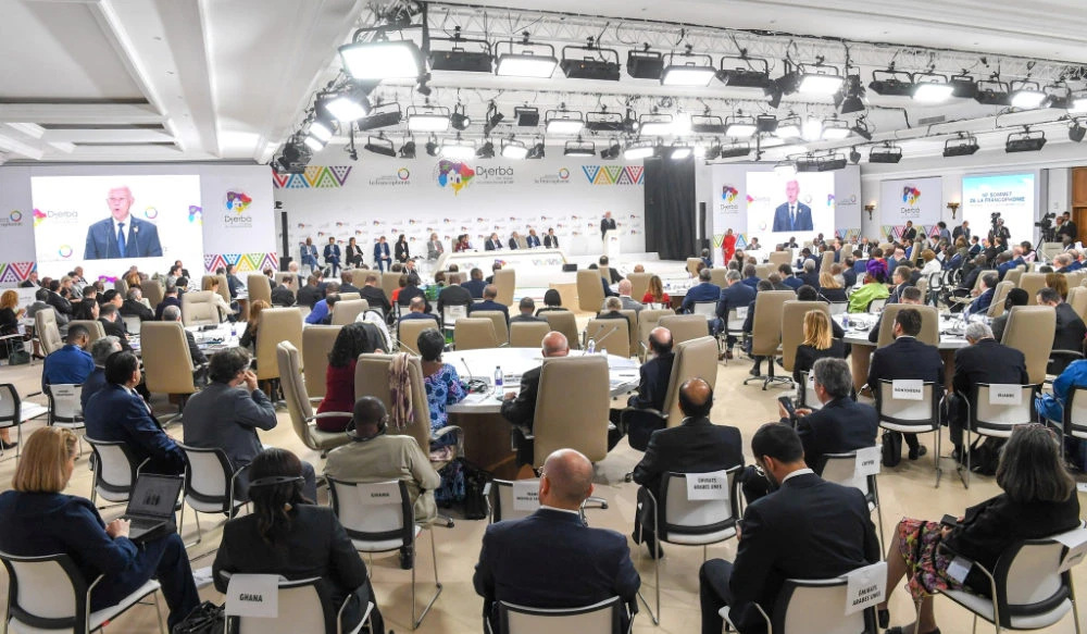 Tunisia's President Kais Saied speaks at the 18th Francophonie Summit in Djerba, Tunisia November 19, 2022. (REUTERS)