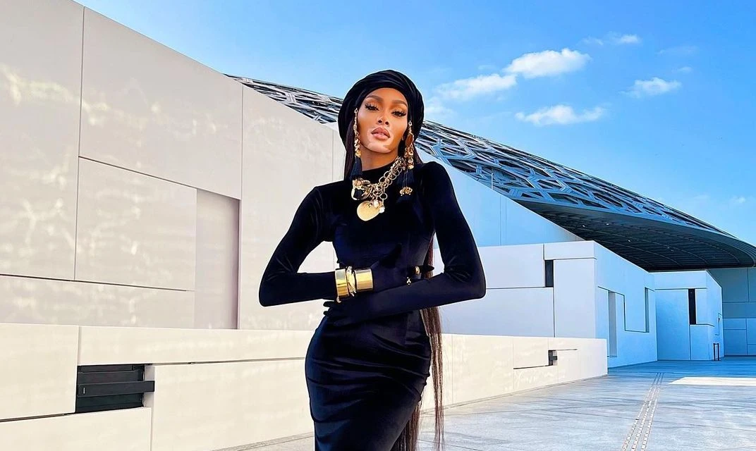 Canadian model Winnie Harlow shows off Omani design in Abu Dhabi