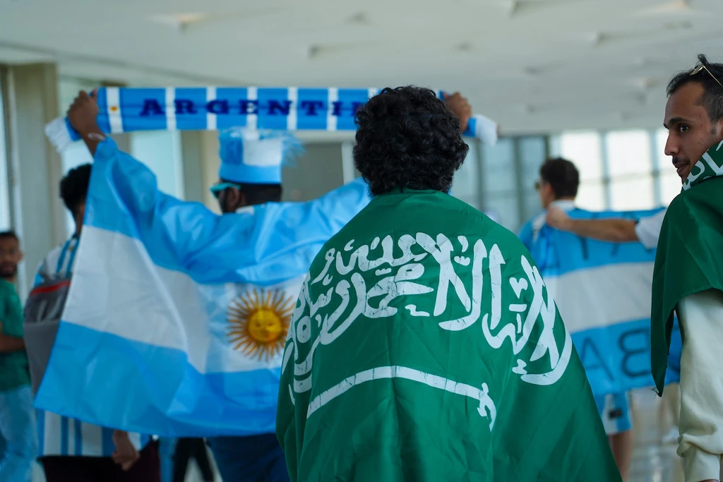 IN PICTURES: Fans get ready to watch Saudi Arabia VS Argentina