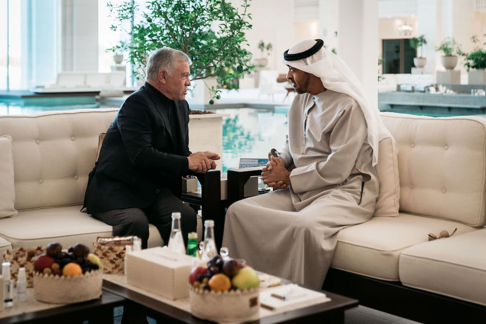 Jordan king, UAE president discuss economic and development cooperation