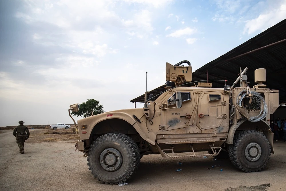 US-backed Syrian Democratic Forces visited the origin site of the rockets and found a third unfired rocket. (AFP/File)