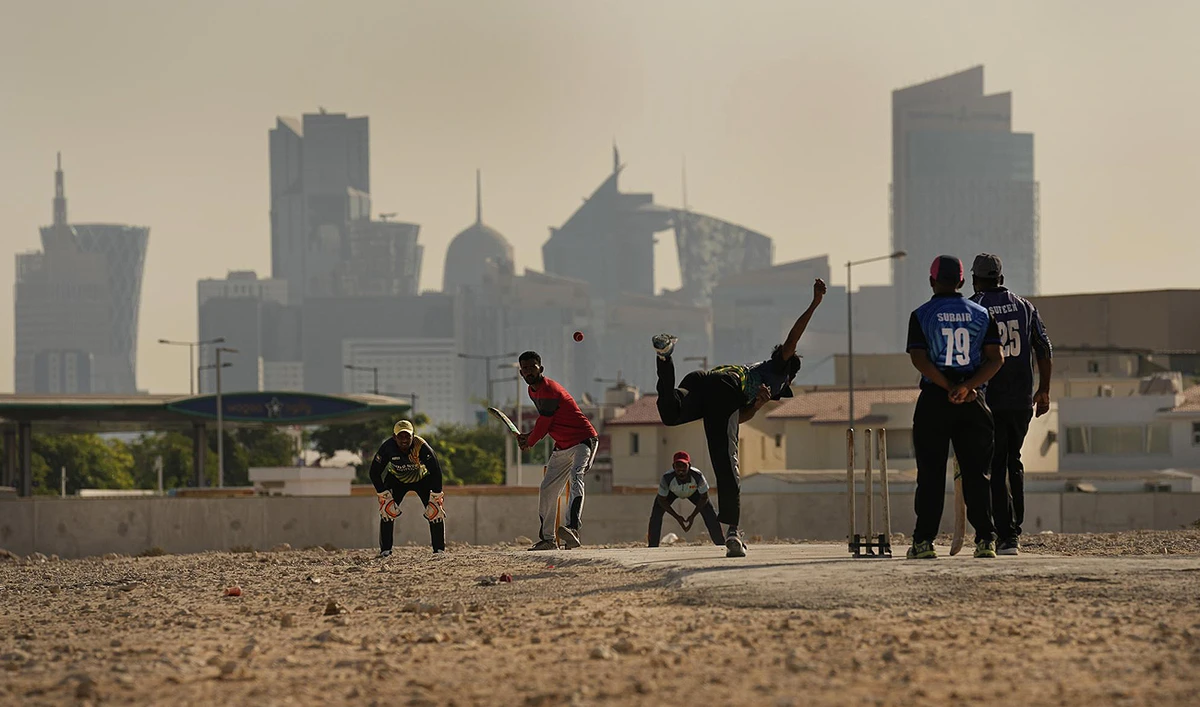 Cricket flourishes among Qatar World Cup migrant laborers