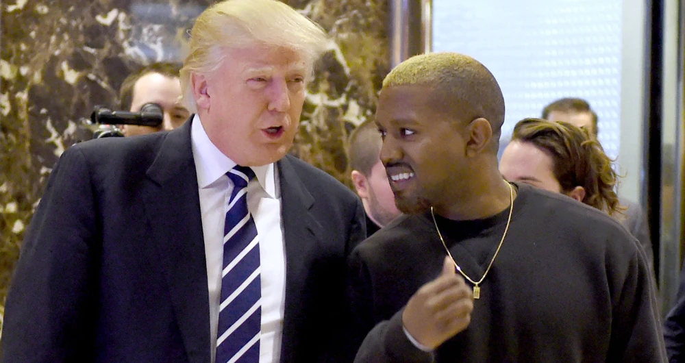 Donald Trump with Ye. (AFP/File)
