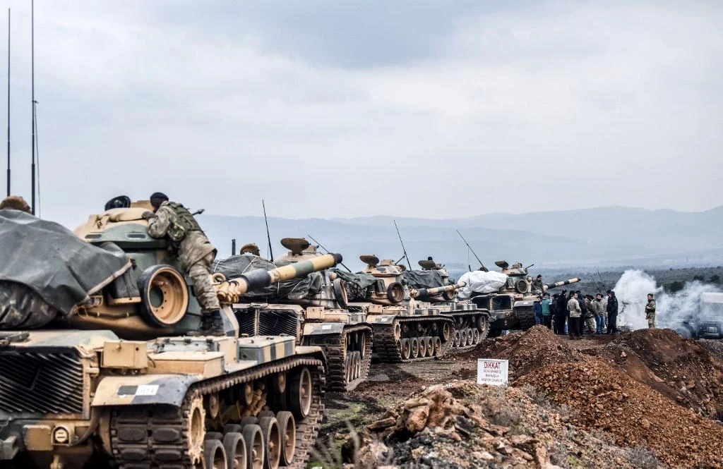 Turkiye has previously launched military incursions in Syria against the Kurdish YPG. Above, Turkish army troops gather near the Syrian border at Hassa, in Hatay province in 2008. (AFP file photo)