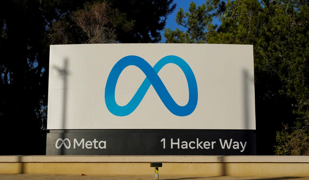 Meta's logo can be seen on a sign at the company's headquarters in Menlo Park, Calif., on Nov. 9, 2022. (AP)