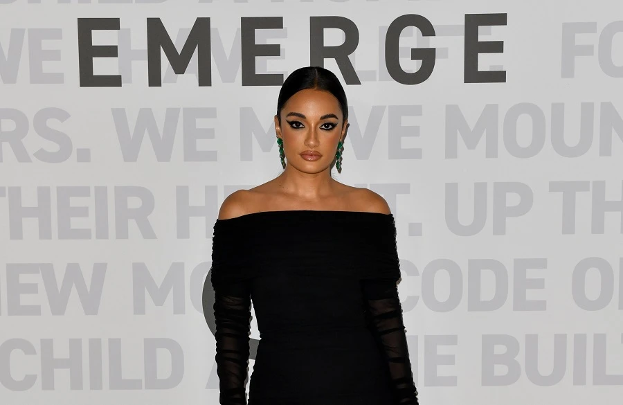 Amina Muaddi will receive the designer of the year prize at the 2022 FN Achievement Awards. (File/ Getty Images)
