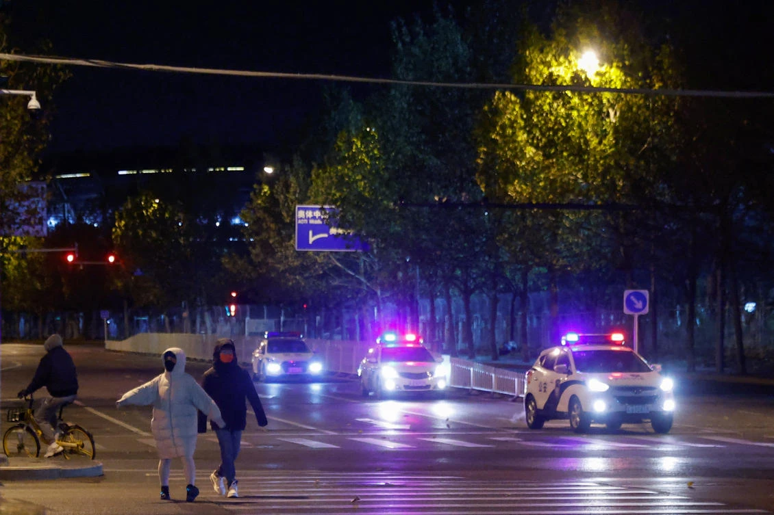 Students sent home, police on patrol as China curbs protests
