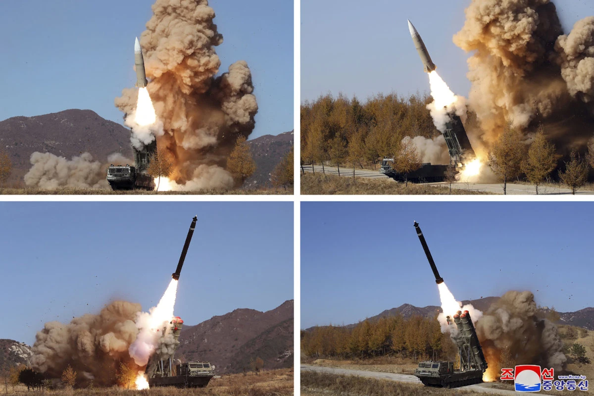 Combo images shows various missile tests performed by North Korea at undisclosed locations this month. (AFP)