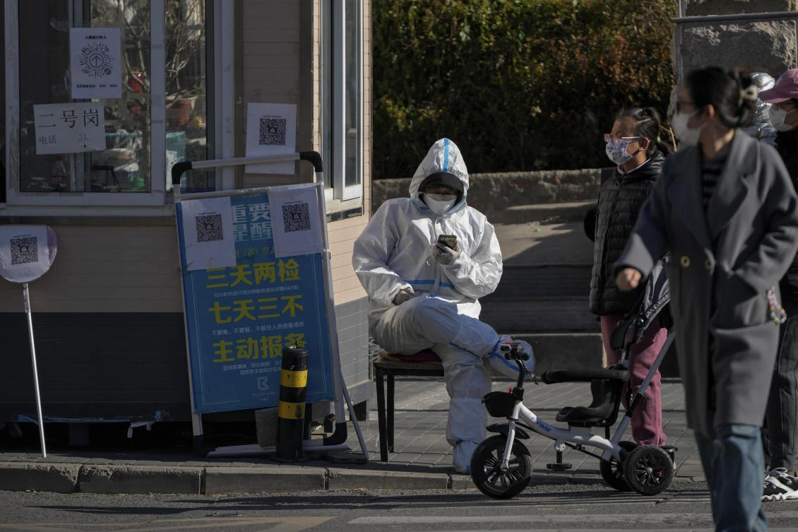 The Chinese government reported 36,061 new coronavirus cases in the past 24 hours, including 31,911 without symptoms. (AP)