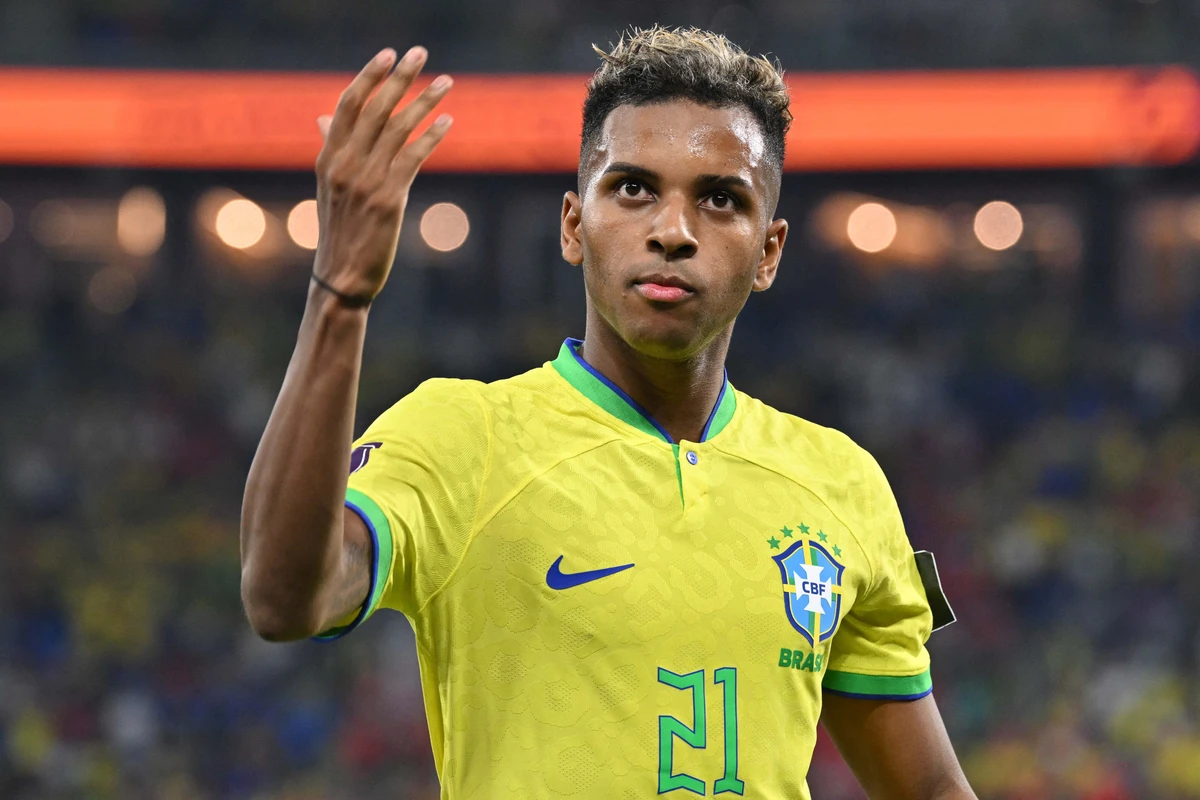 Brazil's forward Rodrygo reacts during the Qatar 2022 World Cup Group G football match against Switzerland. AFP