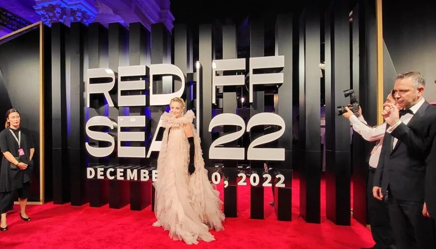 Sharon Stone on the RSIFF red carpet. (Arab News)