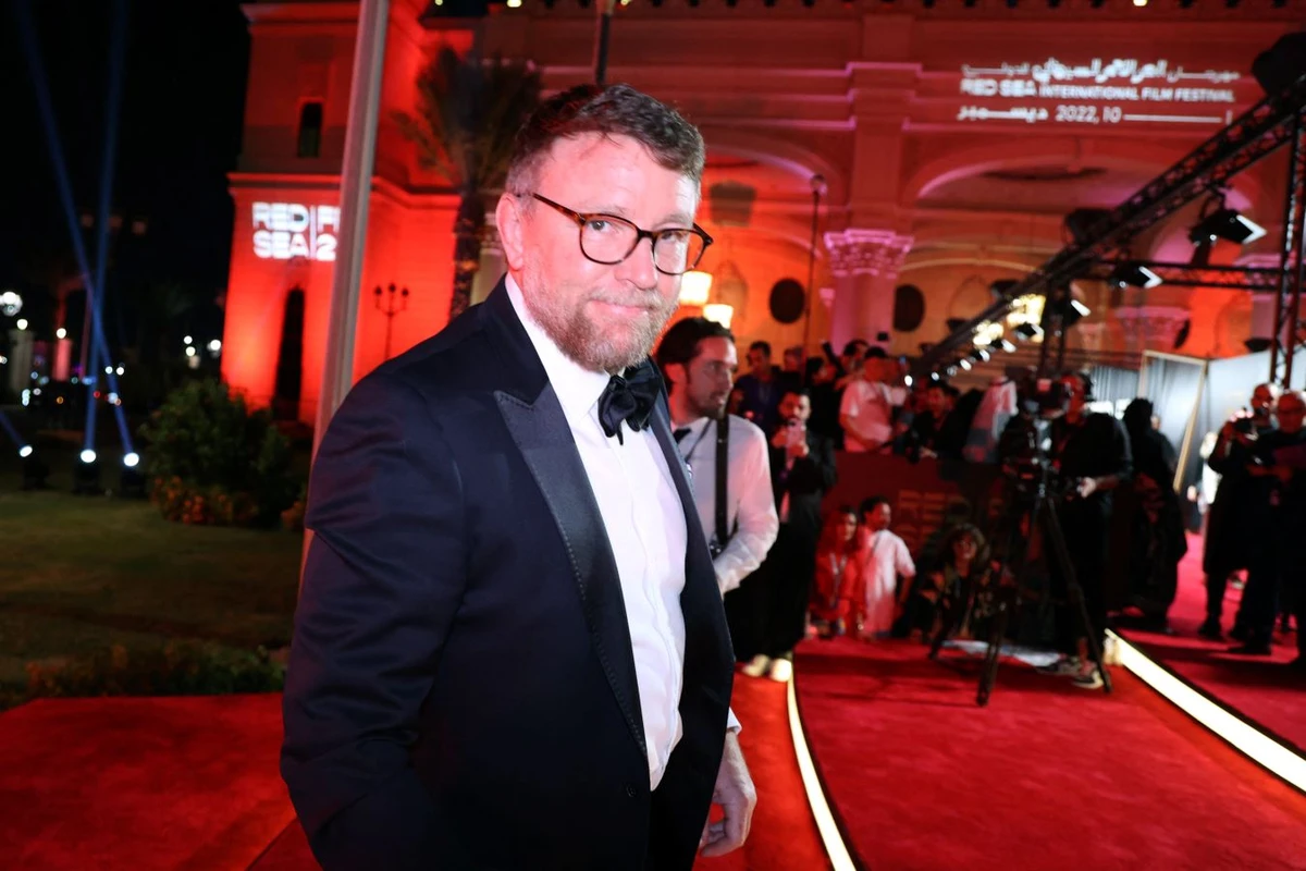 British filmmaker Guy Ritchie at the Red Sea International Film Festival in Jeddah. (AFP)