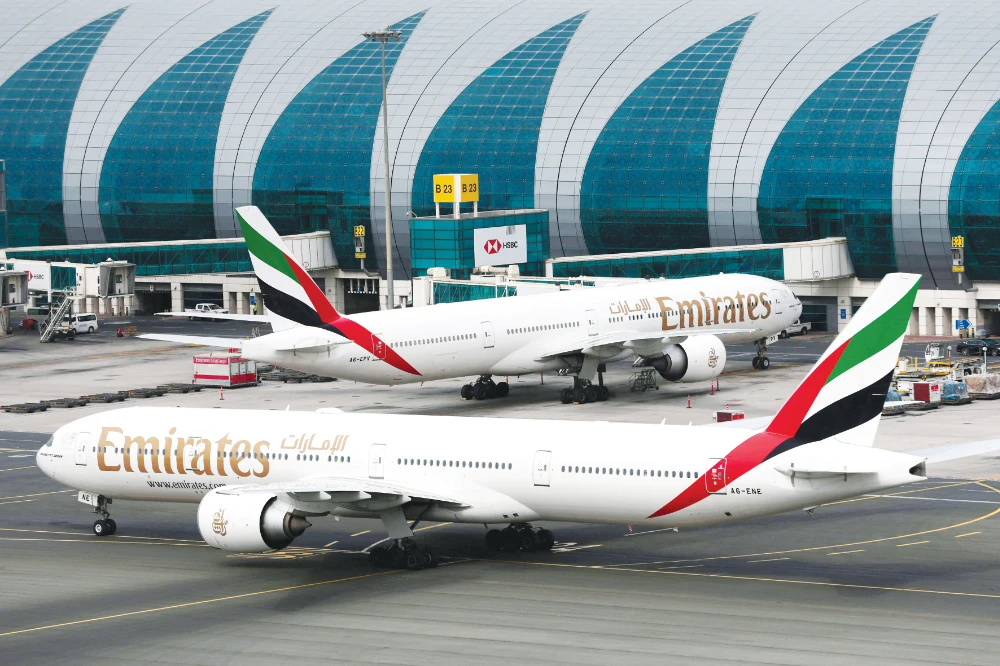 Qatar Airways has said 10 percent of its flights will use the fuel by 2030, while Emirates signed an agreement with GE Aviation in November 2021 to conduct a test flight using 100 percent SAF by the end of the year. (Reuters)