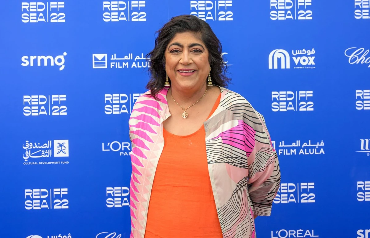British Indian filmmaker Gurinder Chadha at the Red Sea International Film Festival. (AFP)