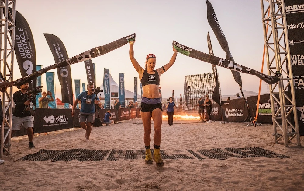 Sergei Perelygin and Lindsay Webster crowned winners at Spartan World Championships in Abu Dhabi