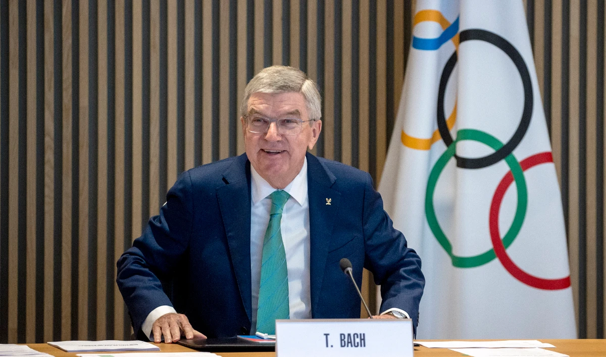 International Olympic Committee President Thomas Bach attends the opening of the Executive Board meeting at the Olympic House in Lausanne on Monday. (AP)