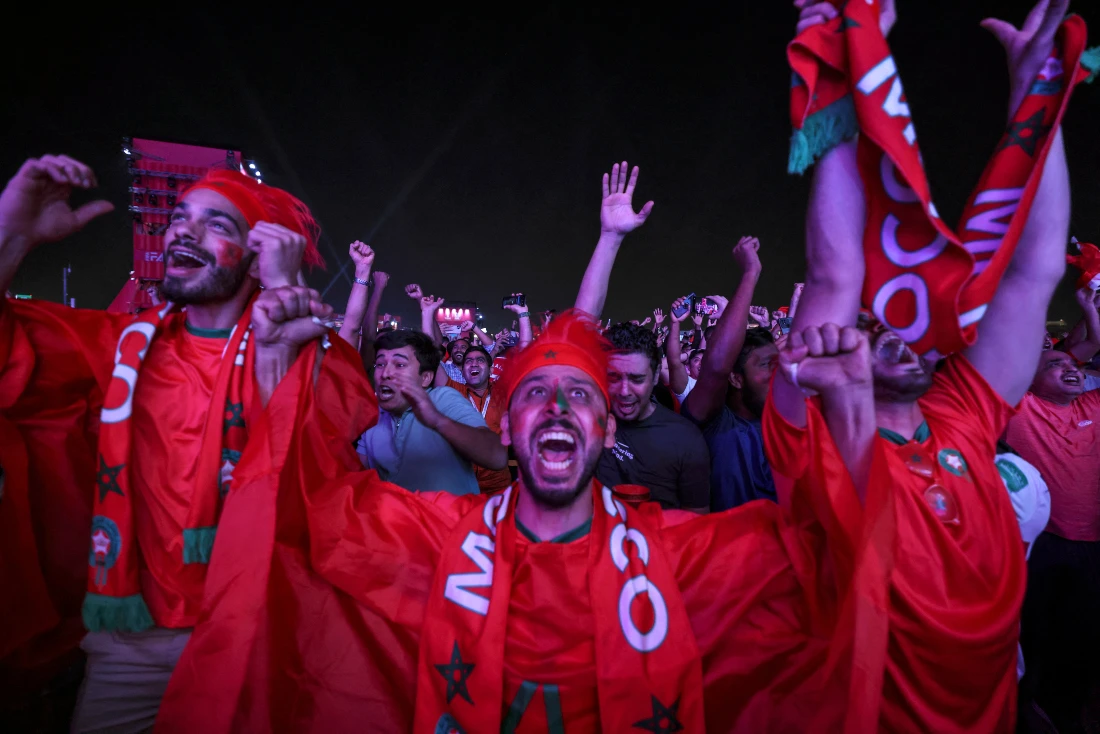 Fans across the world celebrated Morocco's historic win over Spain at the FIFA World Cup Qatar. (File/AFP)