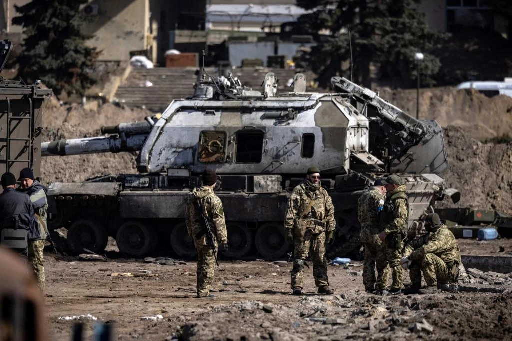 Russia’s Col. Ramil Rakhmatulovich Ibatullin has been sanctioned for his role as the commander of the 90th Tank Division, which has been involved in fighting since Russia’s invasion of Ukraine earlier this year. (AFP)
