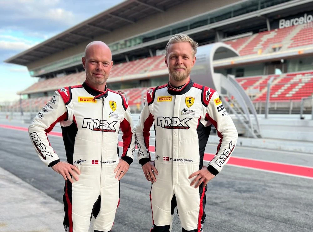 Jan Magnussen and son Kevin Magnussen, Haas Formula One Team driver, are joining forces for the 11th edition of the Gulf 12 Hours to take place on Yas Island. (Supplied)