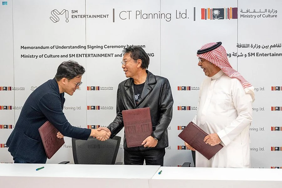 The signing ceremony took place at the ministry’s headquarters in the Jax neighborhood in Diriyah, where the ministry was represented by Acting CEO of the Music Commission Sultan Al-Bazei. (SPA)