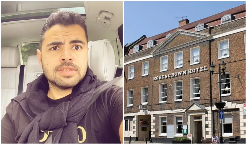 H&H Hotels, which was set up last year and is run by 32-year-old Egyptian Hassan Arif (L), currently runs or subcontracts out hotels for migrants. (Screenshot/Social Media/Wikimedia Commons)