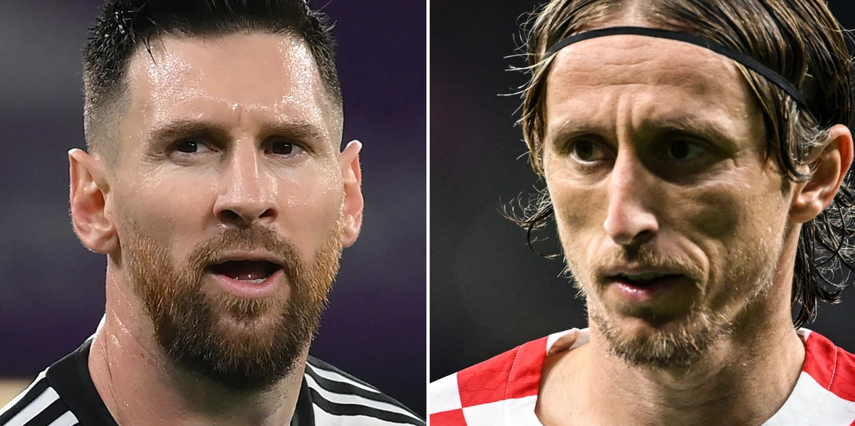 This combination picture shows Croatia's midfielder Luka Modric (R) and Argentina's forward Lionel Messi. AFP