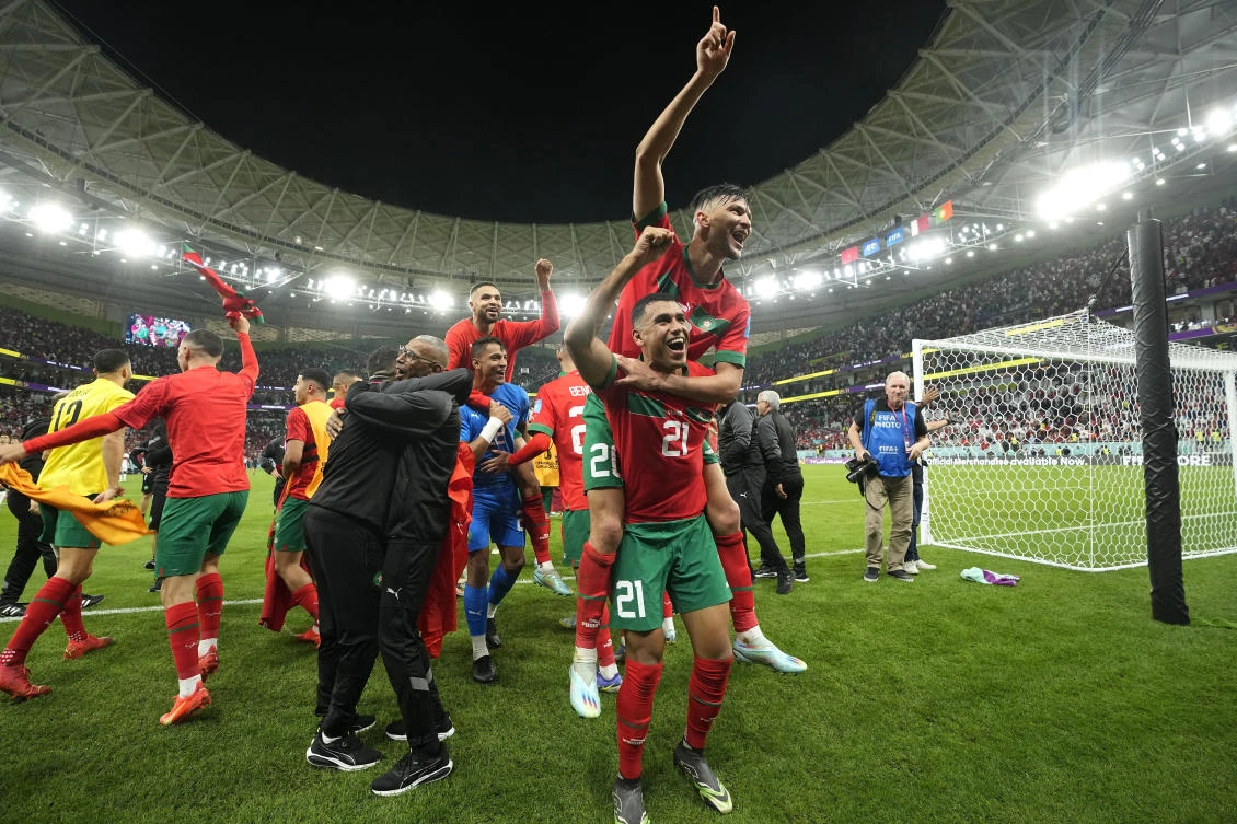 Until Saturday’s Moroccan success, the nearest an African team had been to the last four was in 2010 when Ghana were a last-second penalty away from the semifinals. (AP)