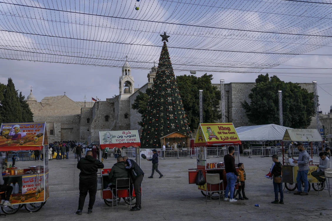 Christmas is normally peak business season for the tourism sector in Bethlehem, located in the Israeli-occupied West Bank just a few miles southeast of Jerusalem. (AP)