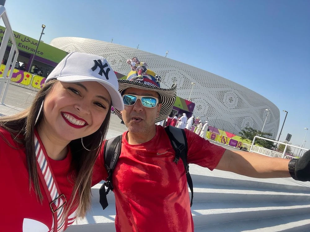 It is the first visit to Gulf for the Colombian couple Dr. Ivan Jimenez and his wife Erica Marin. (Supplied)