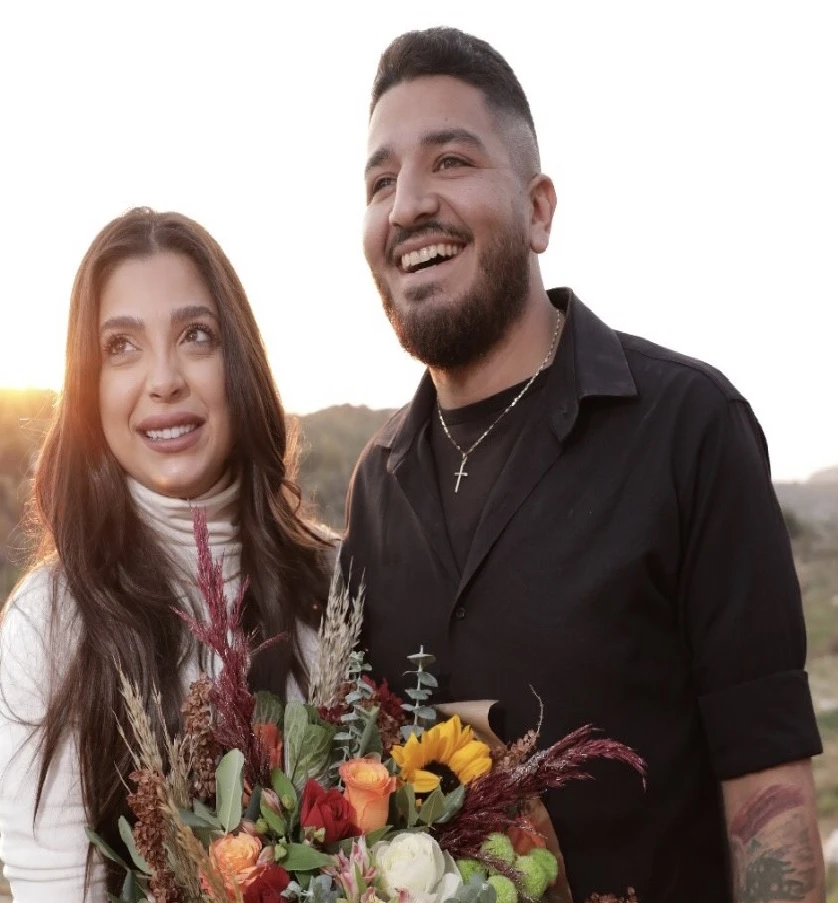 William Noun and Maria Fares got engaged Sunday, after they were left heartbroken by the Beirut Port explosion of August 2020, with both of them losing a sibling as a result of the blast. (Supplied)