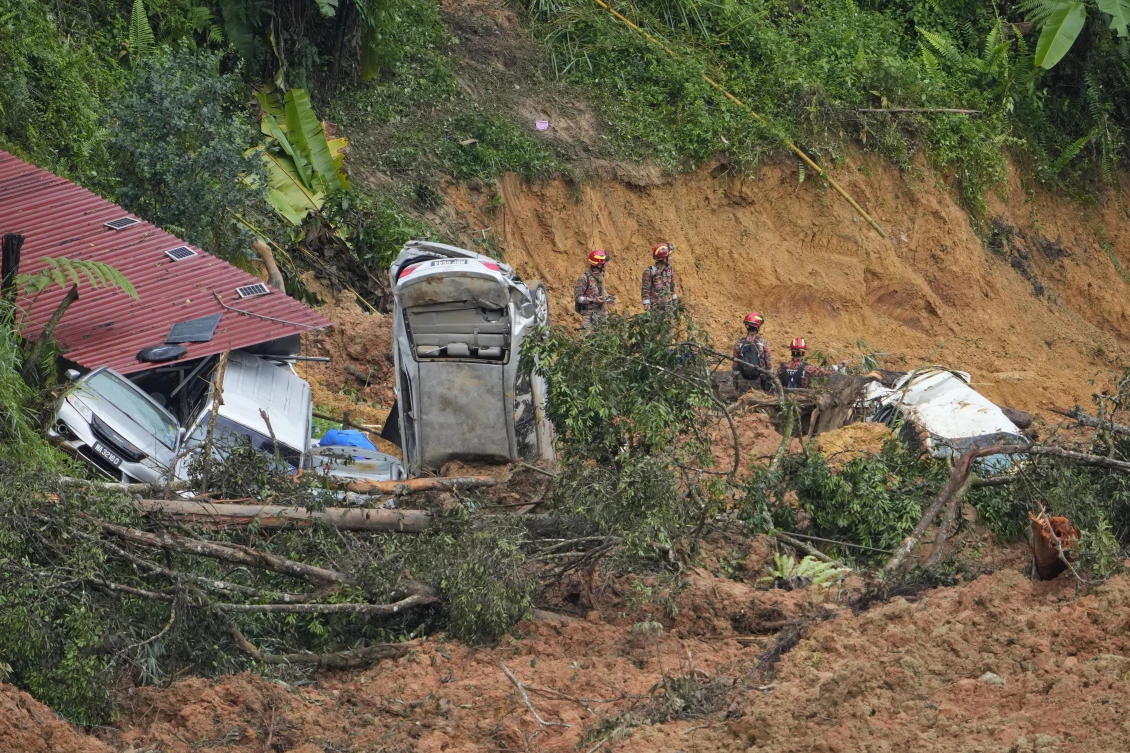 Landslides are common in Malaysia, but typically only after heavy rains. (AP)