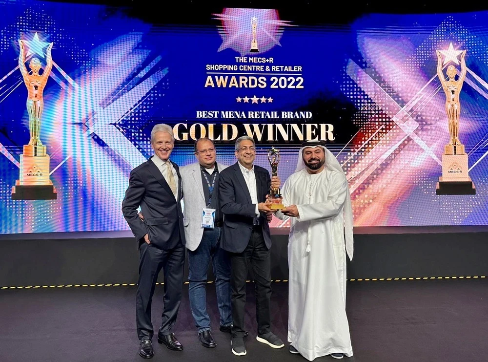 The MECS+R 2022 awards were held at the Ritz Carlton in Dubai, where Giordano won the Best Middle East and North Africa Retail Brand Gold Winner award.