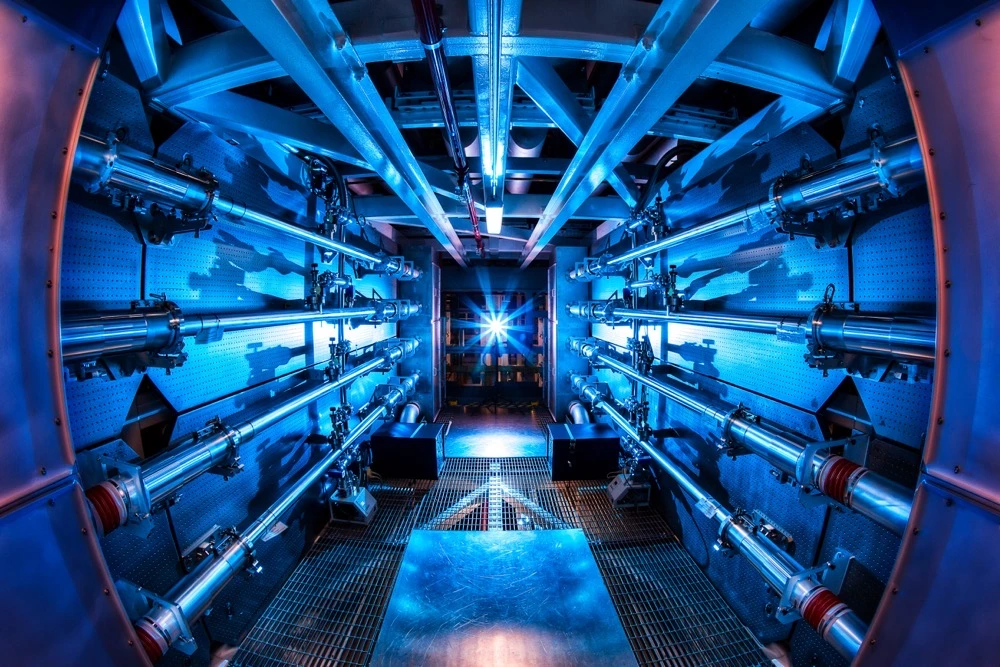 The National Ignition Facility’s preamplifier module which increases the laser energy as it travels to the Target Chamber. (Lawrence Livermore National Laboratory/AFP)
