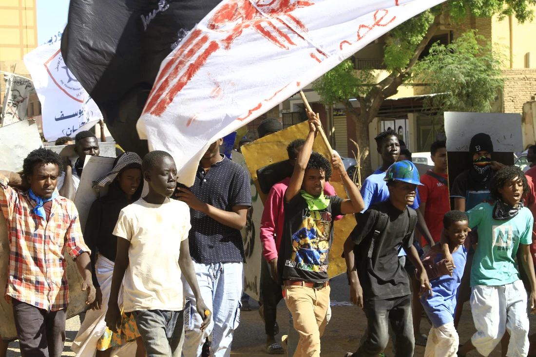 Sudanese demonstrators take to the streets to call for justice for those killed since last year's military coup. (File/AFP)