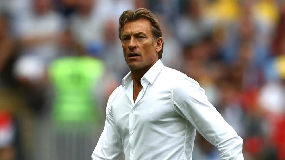 The man in the white shirt: Saudi coach Herve Renard previously managed Morocco. (Getty Images)