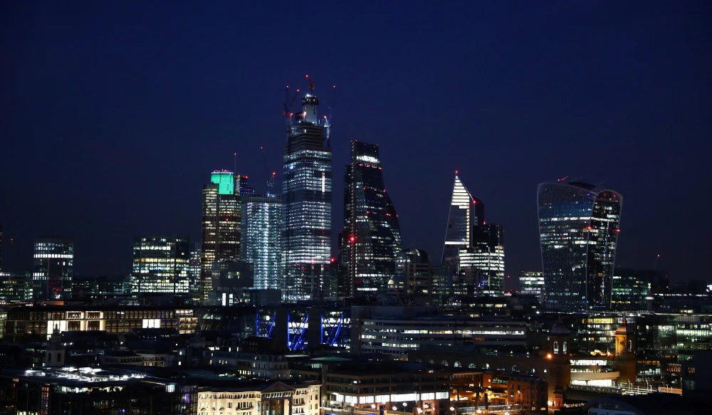 A general view of the financial district in London, Britain. (REUTERS)
