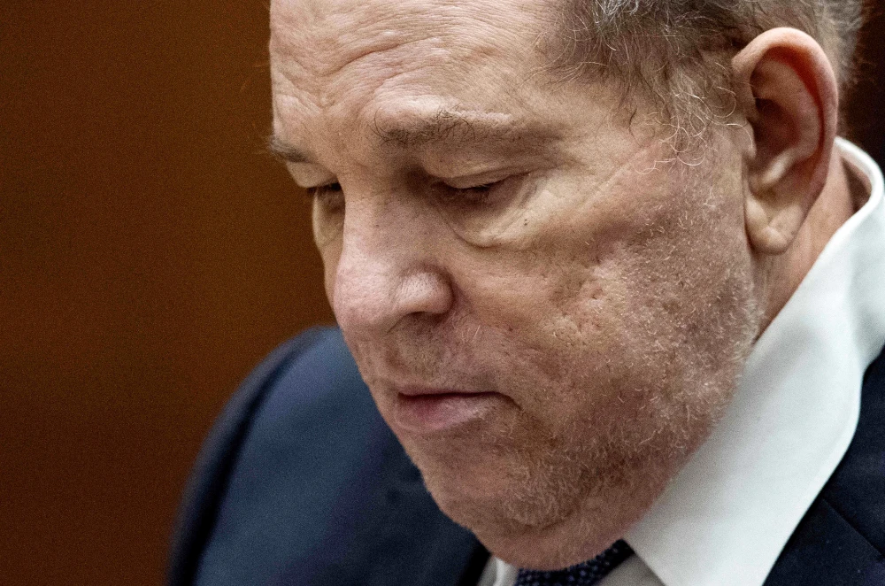 In this file photo taken on October 4, 2022 former film producer Harvey Weinstein appears in court at the Clara Shortridge Foltz Criminal Justice Center in Los Angeles. (AFP)
