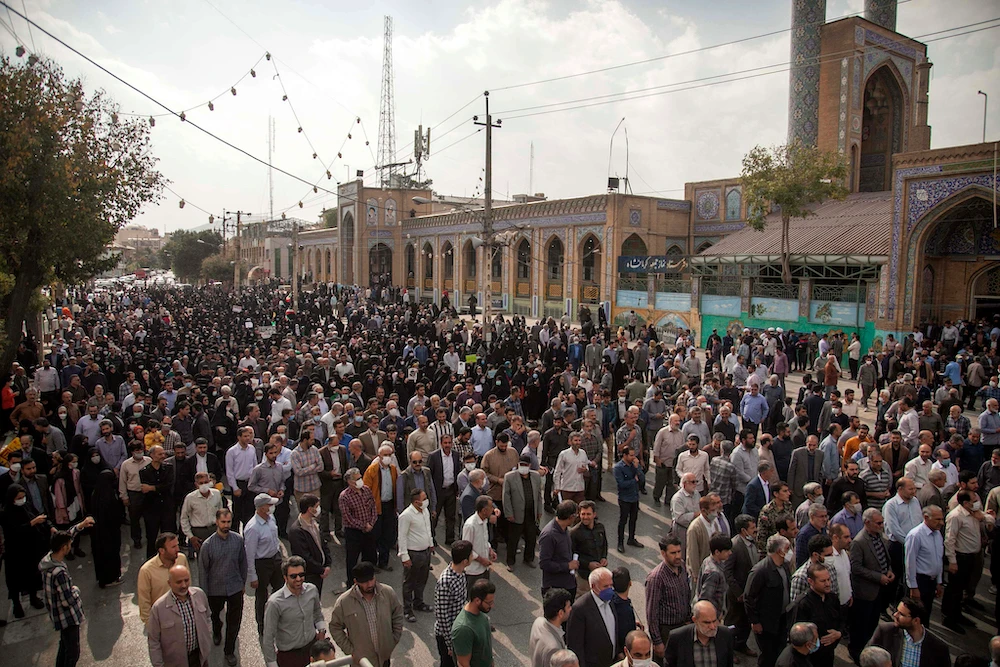 Iran’s Guards arrest seven people linked to UK over protests
