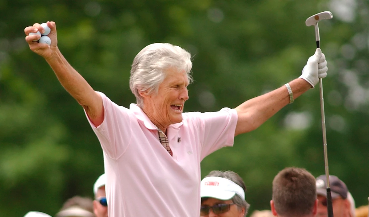 Kathy Whitworth during the Tournament of Champions golf tournament at Locust Hill Country Club in Pittsford, N.Y. on June 20, 2006. Former LPGA Tour player Whitworth died on Saturday night, her longtime partner said. She was 83. (File/AP)