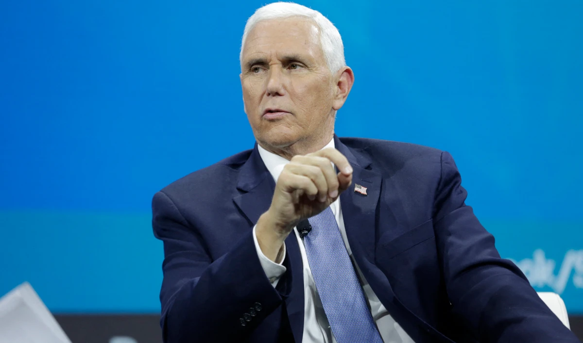 Mike Pence on stage at the 2022 New York Times DealBook on November 30, 2022 in New York City. (AFP/File)