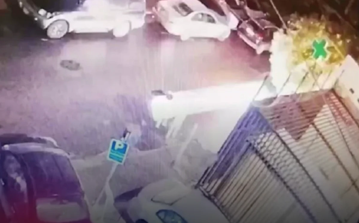 A Molotov cocktail was hurled at the NewTV station building in Beirut Tuesday morning. (@ALJADEEDNEWS)