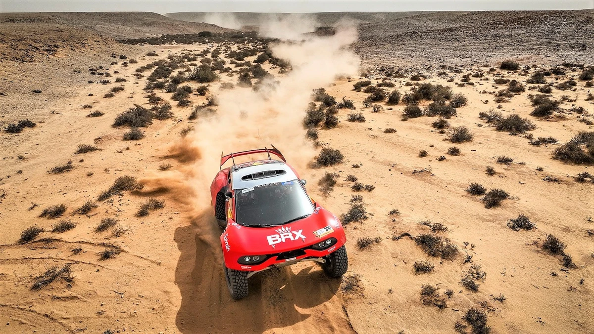 Sebastien Loeb aims to build on last year’s Dakar performance in the Prodrive Hunter T1+ that gave BRX eight stage podium finishes overall. (Supplied)