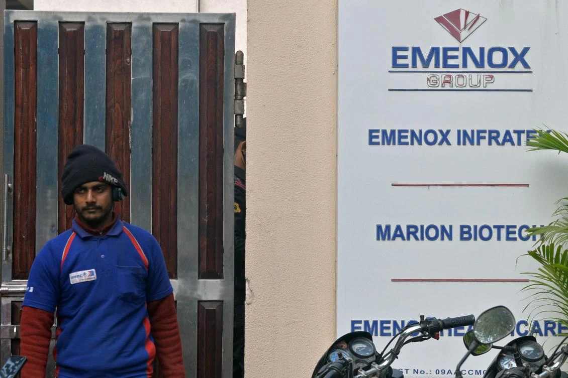 Indian authorities on December 29 halted production at a pharmaceutical company under investigation for a cough syrup blamed by Uzbekistan health officials for the deaths of at least 18 children. (AFP)