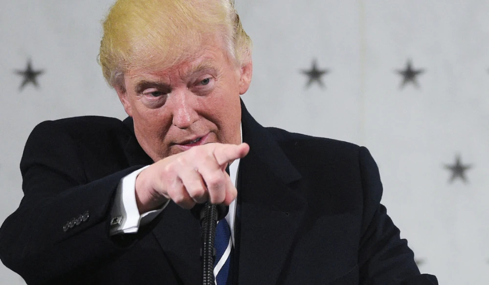In this file photo taken on January 21, 2017, US President Donald Trump speaks at CIA Headquarters in Langley, Virginia. (AFP)
