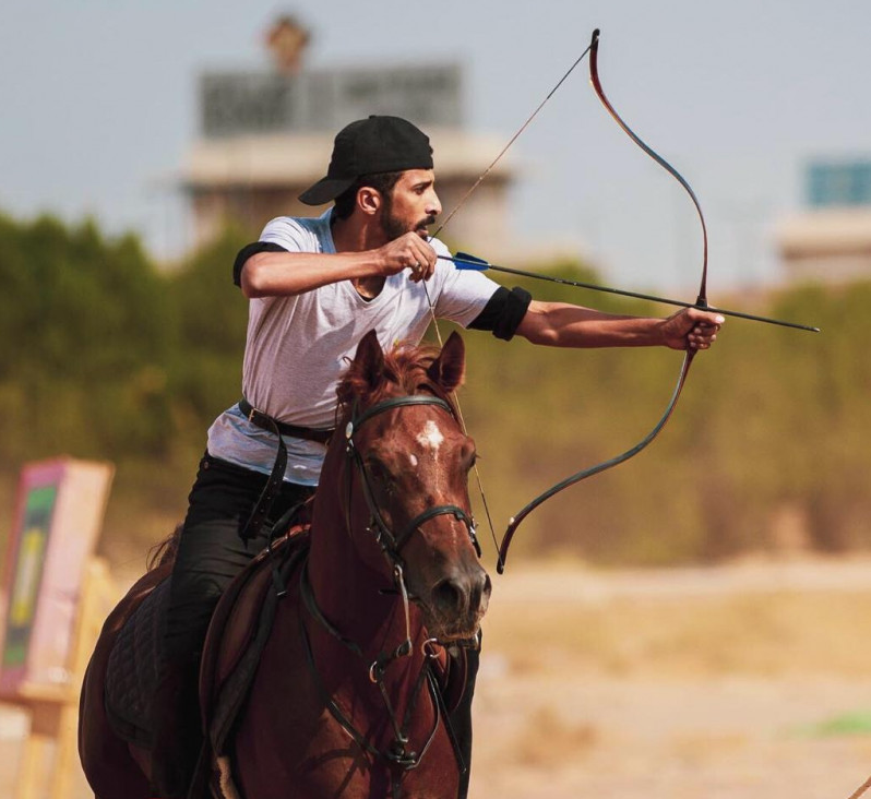 Mounted archery
